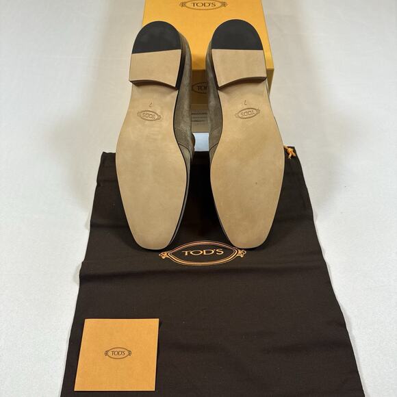 Tod’s MOCASSINO DOPPIA T FONDO CUOIO Loafers Size 7UK/8.5US New In Box MSRP $925 main image 5